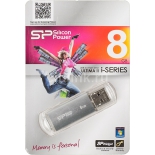 usb-флешка Silicon Power UFD ULTIMA II-I 8Gb, серебристая