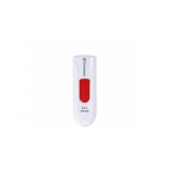 usb-флешка Transcend JetFlash 590W 8Gb, белая с красной кнопкой