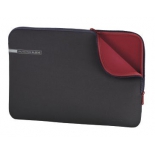 сумка для ноутбука Чехол Hama Neoprene Notebook Sleeve 15.6, серый/красный