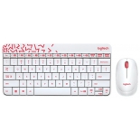 комплект Logitech Wireless Combo MK240 NANO (радиоканал - USB), белый