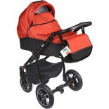 коляска Vikalex 3 в 1 Cochinella linen красная