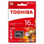 карта памяти Toshiba THN-M301R0160EA (16Gb, microSDHC, UHS-I, SD-адаптер)