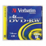 Оптический диск DVD+RW Verbatim 4.7Gb 4x Jewel Case (1 шт)