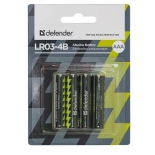 батарейка Defender LR03-4B 4PCS 56002 alkaline 4шт ААА