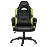 игровое компьютерное кресло Aerocool AC80C AIR-BG, черно-зеленое