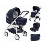 коляска Inglesina 3 в 1 Trilogy System на шасси Trilogy City White цельная ручка Marina