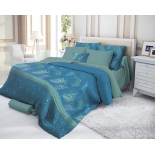 комплект постельного белья Verossa 1,5-спальный, cатин, нав. 50х70*2, Emerald