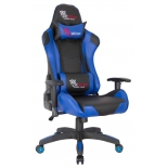 игровое компьютерное кресло College XH-8062LX, черный/синий
