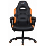 игровое компьютерное кресло Aerocool AC80C AIR-BO, черно-оранжевое