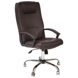 кресло офисное TetChair Максима (крестовина хром), коричневое