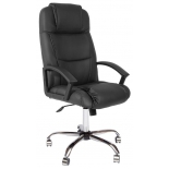 кресло офисное TetChair Бергамо (крестовина хром), черное
