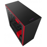 корпус компьютерный NZXT H700 без БП, черный/красный