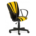 компьютерное кресло TetChair SPECTRUM кож/зам, 36-6/36-14, черный/жёлтый