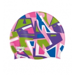 шапочка плавательная Arena Print Jr, силикон,Jumble-Pink