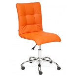 кресло офисное TetChair ZERO кож/зам, оранжевое, 14-43