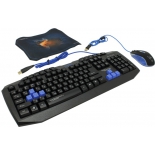 комплект Qumo Gamer Force USB (клавиатура, мышь, коврик)