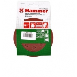круг шлифовальный Hammer Flex 214-009 Д125мм 8отв. Р 240, набор 5 шт