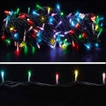 новогоднее украшение Гирлянда Торг-Хаус LED Нить L-3B/60L-M-1 (60 светодиодов с контроллером, 5,7 м, черный провод), разноцветная