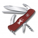 нож перочинный Victorinox Hunter 0.8573 (111 мм, 12 функций, с фиксатором лезвия), красный