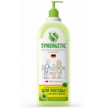 средство для мытья посуды Synergetic ЯБЛОКО, флакон с дозатором, 1 л