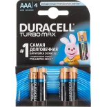 батарейка Duracell Turbo MAX LR03-4BL AAA (4шт. уп)