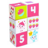 игрушка Мякиши Малышарики кубики, Учим формы, цвет и счёт (400)