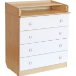 комод детский Polini kids Simple 1580, натуральный-белый