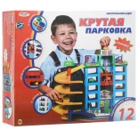 игрушки для мальчиков Играем Вместе, Гараж 6 уровней с машинками и аксессуарами (B57301-R)