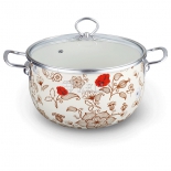 кастрюля Kelli KL-4458-20 эмаль (4,2 л) розы