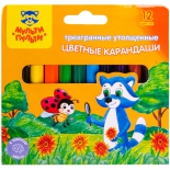 товар для детского творчества Мульти-Пульти карандаши Енот на лугу, 12 цв. CP_14757