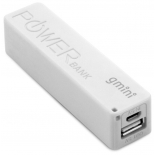 аккумулятор универсальный внешний Gmini GM-PB026-W, 2600mAh, белый