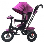 Трехколесный велосипед Moby Kids Comfort 360° 12x10 AIR, лиловый