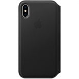 чехол iphone Apple для iPhone X Leather Folio - черный