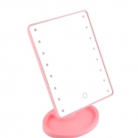 зеркало интерьерное Large LED Mirror, розовое