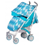 коляска Babyhit Rainbow Rhombus Blue (трость)