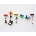 держатель для полотенца Крючки-держатели в виде зонтиков UMBRELLA DROP, 3 шт