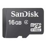 карта памяти Флеш карта MicroSDHC 16Gb class4 SanDisk + adapter