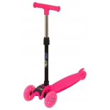 трехколесный самокат EVO Kids M-5 D со светящимися колесами, розовый