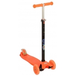 трехколесный самокат EVO Kids M-4 со светящимися колесами, красный