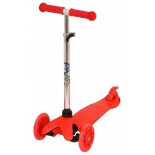 трехколесный самокат EVO Kids M-5 со светящимися колесами, красный