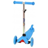 трехколесный самокат EVO Kids M-5 со светящимися колесами, голубой