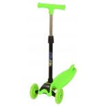 трехколесный самокат EVO Kids M-5 D со светящимися колесами, зеленый