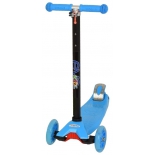 трехколесный самокат EVO Kids M-4 со светящимися колесами, голубой