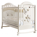 детская кроватка Pali Celine Baby дерево+МДФ, белый/песочный