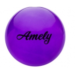 мяч гимнастический Amely AGB-101, 15 см, фиолетовый, с блестками