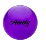 мяч гимнастический Amely AGB-102, 19 см, фиолетовый, с блестками