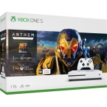 игровая приставка Microsoft Xbox One S, белая (в комплекте игра Anthem)