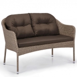 диван Afina S54B-W56 Light brown из иск. ротанга