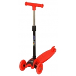 трехколесный самокат EVO Kids M-5 D со светящимися колесами, красный