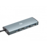 USB-концентратор Digma HUB-3U3.0С-UC-G серый